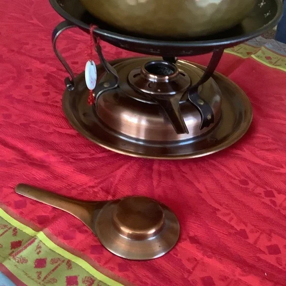 Stockli Swiss Fondue with warmer vintage copper 1940’s/50’s - Picture 6 of 7